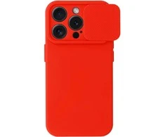 Topt Camshield Soft dėklas skirtas Apple iPhone 15 Pro Raudona