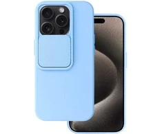 Dėklas Blue Mėlyna Camshield Soft skirtas Apple iPhone 15 Pro Light mėlynas