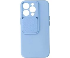 Topt Camshield Soft dėklas skirtas Apple iPhone 13 Pro Light mėlynos spalvos