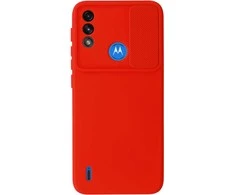 Topt Camshield Soft dėklas skirtas Motorola Moto E7 Power/E7i Power Raudona