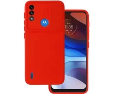 Topt Camshield Soft dėklas skirtas Motorola Moto E7 Power/E7i Power Raudona