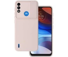 Topt Camshield Soft dėklas skirtas Motorola Moto E7 Power/E7i Power rusvai gelsvas