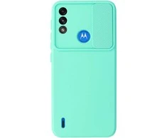 Topt Camshield Soft dėklas skirtas Motorola Moto E7 Power/E7i Power mėtų spalvos