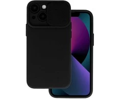 Topt Camshield Soft dėklas skirtas Samsung Galaxy A12 juodos spalvos
