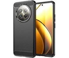 Carbon dėklas skirtas Realme 12 Pro 5G juodos spalvos