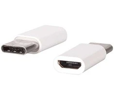 Topt Charger adapter – Micro USB į Type C – baltos spalvos