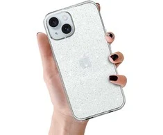 Topt Crystal Glitter Dėklas skirtas Apple iPhone 14 sidabro spalvos
