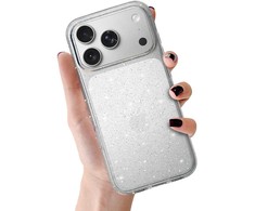 Crystal Glitter dėklas skirtas Apple iPhone 17 Pro Sidabrinis