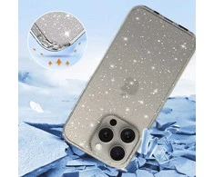 Toptel Topt Crystal Glitter Dėklas skirtas Apple iPhone 16 Pro sidabro spalvos