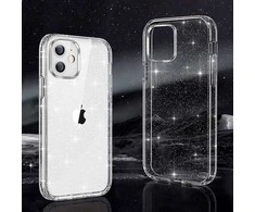 Toptel Topt Crystal Glitter dėklas skirtas Apple iPhone 12 Pro Max sidabro spalvos
