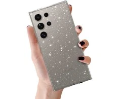 Topt Crystal Glitter dėklas skirtas Samsung Galaxy S24 Ultra sidabro spalvos