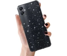 Topt Crystal Glitter dėklas skirtas Samsung Galaxy A05 sidabro spalvos