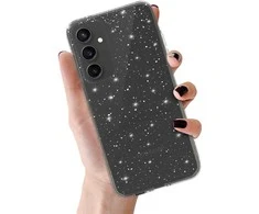 Topt Crystal Glitter dėklas skirtas Samsung Galaxy S23 FE sidabro spalvos