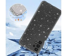 Toptel Topt Crystal Glitter dėklas skirtas Samsung Galaxy A13 4G sidabro spalvos