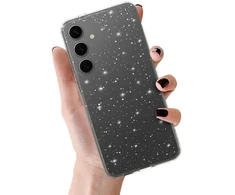 Dėklas Crystal Glitter Case for Samsung Galaxy S25 Sidabrinis