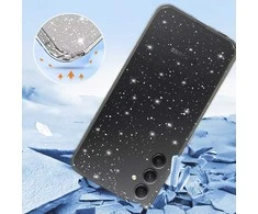 Toptel Topt Crystal Glitter dėklas skirtas Samsung Galaxy A34 5G sidabro spalvos
