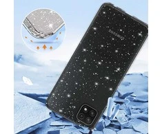 Toptel Topt Crystal Glitter dėklas skirtas Samsung Galaxy A22 5G sidabro spalvos