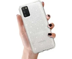 Topt Crystal Glitter dėklas skirtas Samsung Galaxy A02S sidabro spalvos