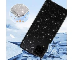 Toptel Topt Crystal Glitter dėklas skirtas Samsung Galaxy A12 sidabro spalvos