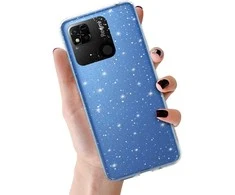 Topt Crystal Glitter dėklas skirtas Xiaomi Redmi 10A sidabro spalvos