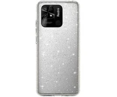 Topt Crystal Glitter dėklas skirtas Xiaomi Redmi 10C sidabro spalvos