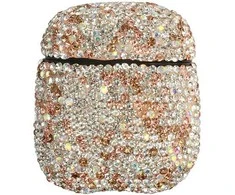 Toptel Topt Diamonds Dėklas skirtas Airpods – aukso spalvos