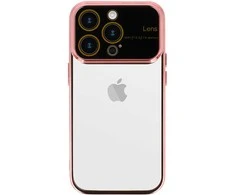 Topt Electro Lens dėklas skirtas Apple iPhone XR rožinio aukso spalvos
