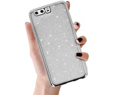 Toptel Topt Elektro Glitter dėklas skirtas Huawei P10 sidabro spalvos
