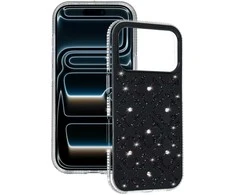 Topt Flower dėklas skirtas Apple iPhone 17 Air juodos spalvos