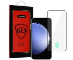 Topt Full Glue 6D Apsauginis stiklas skirtas Samsung Galaxy S22/S23 Juodas (with fingerprint unlock)