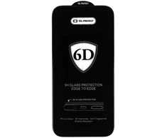 Tel Protect Topt Full Glue 6D Apsauginis stiklas skirtas Apple iPhone 15 Pro Juodas – 10 PACK
