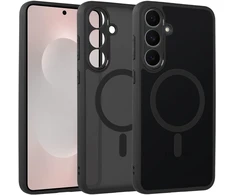 Dėklas Full Matte Mag Cover skirtas Samsung Galaxy S25 FE juodos spalvos