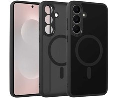 Dėklas Full Matte Mag Cover skirtas Samsung Galaxy S25 FE juodos spalvos