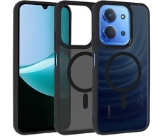 Topt Full Matte Mag dėklas skirtas Xiaomi Redmi 15C 4G/5G juodos spalvos