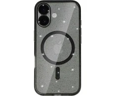 Topt Glitter Magsafe Dėklas skirtas Apple iPhone 17 juodos spalvos clear