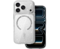 Toptel Topt Glitter Magsafe Dėklas skirtas Apple iPhone 17 Pro skaidrus