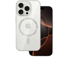 Glitter Magsafe dėklas skirtas Iphone 16 Pro Max transparent