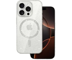 Glitter Magsafe dėklas skirtas Iphone 16 Pro Max transparent