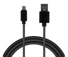 Toptel Topt Kabelis TYPE 1 – USB į Micro USB – metal plugs QC 3.0 1 metras juodos spalvos