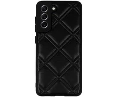 Topt Leather 3D dėklas skirtas Samsung Galaxy S21 FE design 3 juodos spalvos