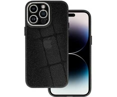 Topt Liquid Glitter Camera dėklas skirtas Apple iPhone 13 Pro Max juodos spalvos