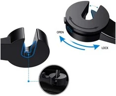 Oem Topt Magnetinis automobilinis laikiklis galvos atramai Type 1, juodos spalvos