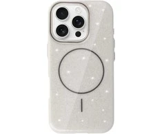 Topt Magsafe Slim Shiny Apple iPhone 16 dėklas telefonui sidabro spalvos