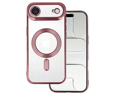 Topt Metallic Magsafe dėklas skirtas Apple iPhone 17 Air rožinės spalvos