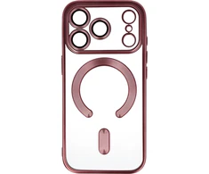 Topt Metallic Magsafe dėklas skirtas Apple iPhone 17 rožinės spalvos