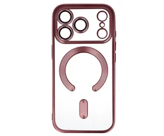 Topt Metallic Magsafe dėklas skirtas Apple iPhone 17 Pro Max rožinės spalvos