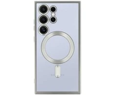 Topt Metallic Magsafe dėklas skirtas Samsung Galaxy S24 sidabro spalvos