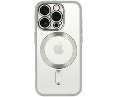 Toptel Topt Metallic Magsafe dėklas skirtas Samsung Galaxy S25 sidabro spalvos