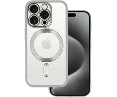 Toptel Topt Metallic Magsafe dėklas skirtas Samsung Galaxy S25 sidabro spalvos