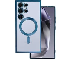 Topt Metallic Magsafe dėklas skirtas Samsung Galaxy S22 Plus mėlynos spalvos